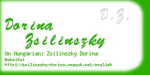 dorina zsilinszky business card